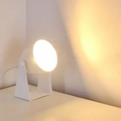 Luminaires Scandinaves-hofstein Lampe à poser Takeda Blanc, 1 lumière