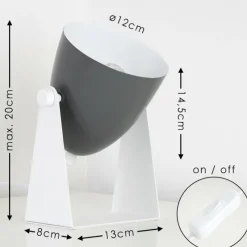 Luminaires Scandinaves-hofstein Lampe à poser Takeda Blanc, 1 lumière