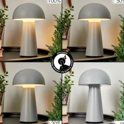 hofstein Lampe à poser Telve LED Gris, 1 lumière