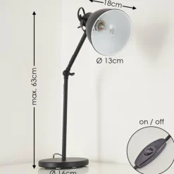 hofstein Lampe à poser Timola Noir, 1 lumière* Lampes À Poser