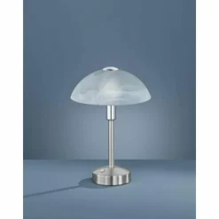 Luminaires Rustiques-Luminaires Trio Lampe à poser Trio DONNA LED Nickel mat, 1 lumière
