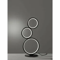 Luminaires Trio Lampe à poser Trio Leuchten RONDO LED Noir, 1 lumière* Éclairage Led