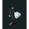 Luminaires Trio Lampe à poser Trio-Leuchten Traditio Brun foncé, Rouille, 1 lumière