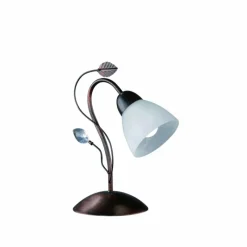 Luminaires Trio Lampe à poser Trio-Leuchten Traditio Brun foncé, Rouille, 1 lumière