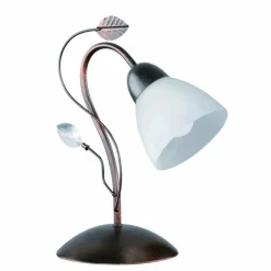 Luminaires Trio Lampe à poser Trio-Leuchten Traditio Brun foncé, Rouille, 1 lumière