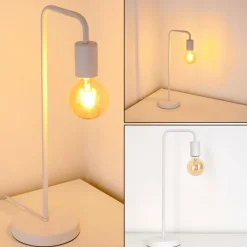 Lampes Industrielles-hofstein Lampe à poser Valcolla Blanc, 1 lumière