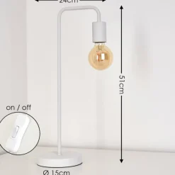 Lampes Industrielles-hofstein Lampe à poser Valcolla Blanc, 1 lumière