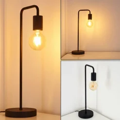 hofstein Lampe à poser Valocolla Noir, 1 lumière