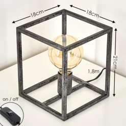 Lampes Industrielles-hofstein Lampe à poser Voordorp Gris, Argenté, 1 lumière