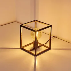 Lampes Industrielles-hofstein Lampe à poser Voordorp Gris, Argenté, 1 lumière