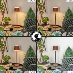 hofstein Lampe à poser Walt LED Rouille, 1 lumière