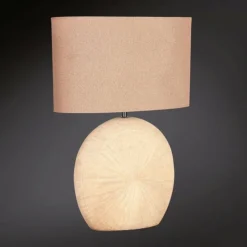 Lampes En Tissu-Luminaires Wofi Lampe à poser Wofi LEGEND Brun, 1 lumière