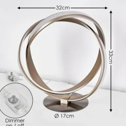 hofstein Lampe à poser Woyens LED Nickel mat, 1 lumière* Éclairage Led