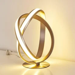 hofstein Lampe à poser Woyens LED Nickel mat, 1 lumière* Éclairage Led