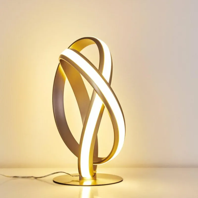 hofstein Lampe à poser Woyens LED Nickel mat, 1 lumière* Éclairage Led