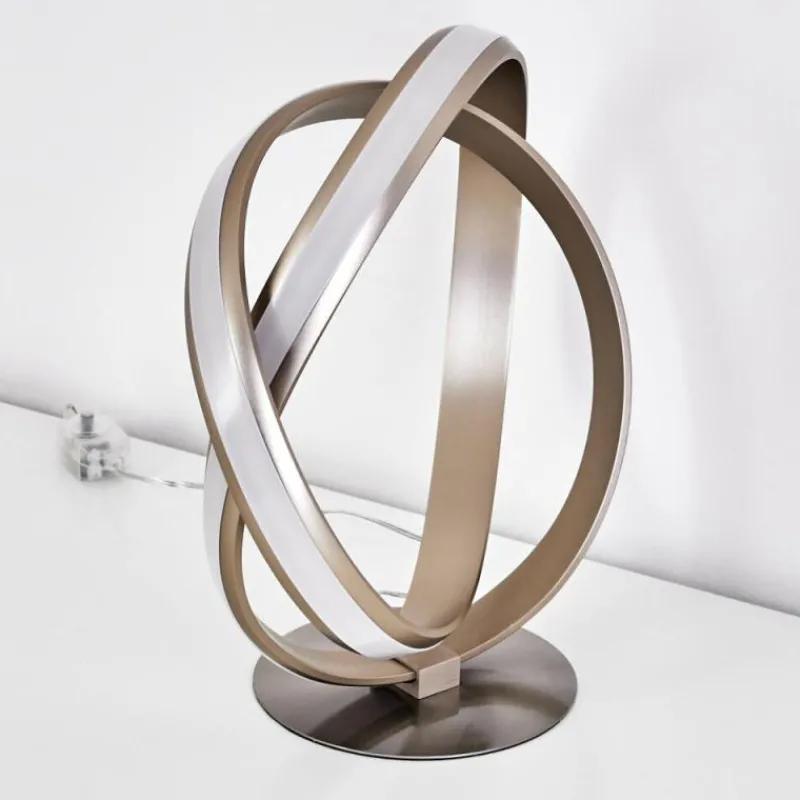 hofstein Lampe à poser Woyens LED Nickel mat, 1 lumière* Éclairage Led