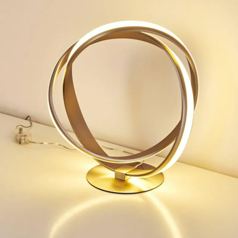 hofstein Lampe à poser Woyens LED Nickel mat, 1 lumière* Éclairage Led