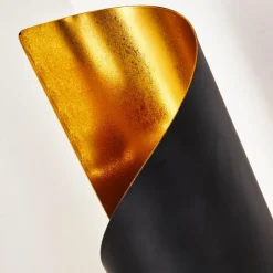 Lampes Dorées-hofstein Lampe à poser Yahuma Noir doré, 1 lumière