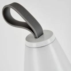 hofstein Lampe à poser Yari LED Gris, Transparent, Blanc, 1 lumière, Télécommandes, Changeur de couleurs