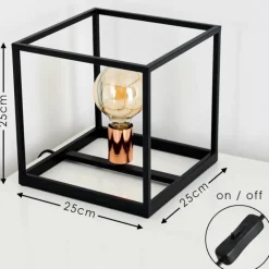 Lampes Vintages & Rétros-hofstein Lampe à poser Yuhigaoka Cuivre, Noir, 1 lumière