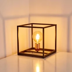 Lampes Vintages & Rétros-hofstein Lampe à poser Yuhigaoka Cuivre, Noir, 1 lumière