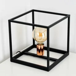 Lampes Vintages & Rétros-hofstein Lampe à poser Yuhigaoka Cuivre, Noir, 1 lumière