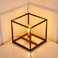 Lampes Vintages & Rétros-hofstein Lampe à poser Yuhigaoka Cuivre, Noir, 1 lumière