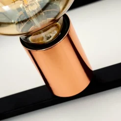 Lampes Vintages & Rétros-hofstein Lampe à poser Yuhigaoka Cuivre, Noir, 1 lumière