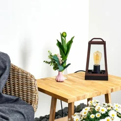 Luminaires Rustiques-hofstein Lampe à poser Zakopane Rouille, Noir, 1 lumière