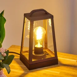 Luminaires Rustiques-hofstein Lampe à poser Zakopane Rouille, Noir, 1 lumière