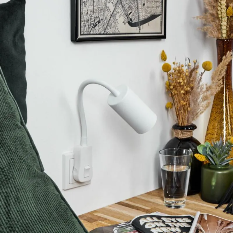 Luminaires Scandinaves-hofstein lampe à prise électrique Javel Blanc, 1 lumière