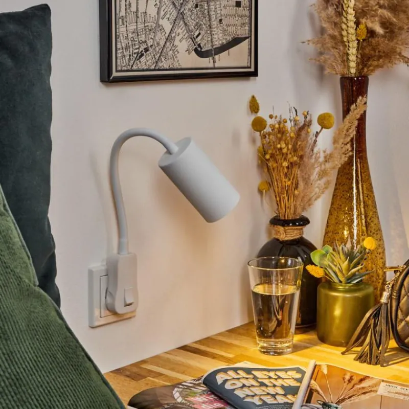 Luminaires Scandinaves-hofstein lampe à prise électrique Javel Blanc, 1 lumière