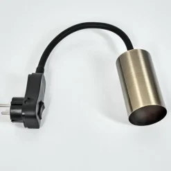 Luminaires Scandinaves-hofstein lampe à prise électrique Javel Noir, 1 lumière