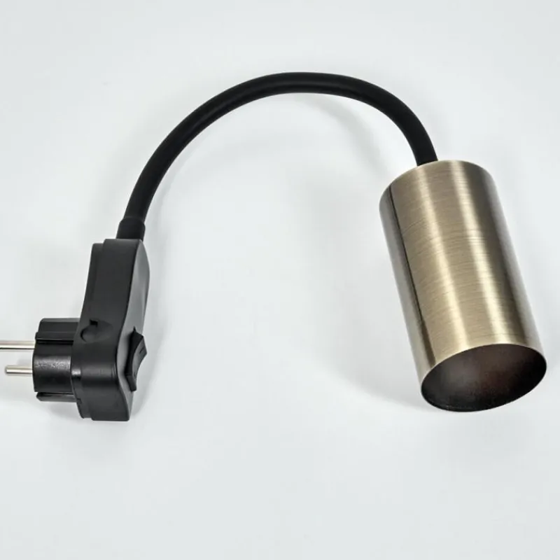 Luminaires Scandinaves-hofstein lampe à prise électrique Javel Noir, 1 lumière