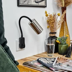 hofstein lampe à prise électrique Javel Noir, 1 lumière