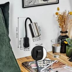 hofstein lampe à prise électrique Javel Noir, 1 lumière