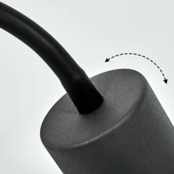 hofstein lampe à prise électrique Javel Noir, 1 lumière