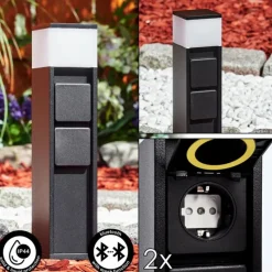 hofstein lampe à prise électrique Papacal LED Noir, 1 lumière