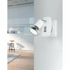 Luminaires Eglo lampe à prise électrique Eglo MINI LED Chrome, Gris, Blanc, 1 lumière* Éclairage Led