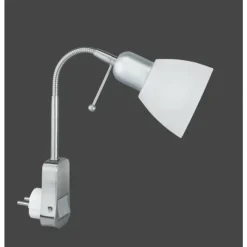 Lampes En Tissu-Luminaires Trio lampe à prise électrique Trio 8901 Nickel mat, 1 lumière