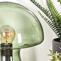 hofstein Lampe Champignon Almagre Lampe à poser Noir, 1 lumière