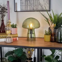 hofstein Lampe Champignon Almagre Lampe à poser Noir, 1 lumière