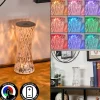 hofstein Lampe Champignon Balsa Lampe à poser LED Transparent, 1 lumière, Changeur de couleurs