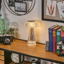 hofstein Lampe Champignon Balsa Lampe à poser LED Transparent, 1 lumière