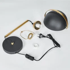 Lampes Dorées-hofstein Lampe Champignon Guttsta Lampe à poser Or, Noir, 1 lumière