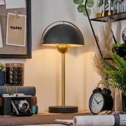 Lampes Dorées-hofstein Lampe Champignon Guttsta Lampe à poser Or, Noir, 1 lumière