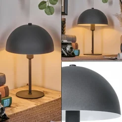 hofstein Lampe Champignon Tati Lampe à poser Anthracite, 1 lumière