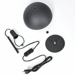 hofstein Lampe Champignon Tati Lampe à poser Anthracite, 1 lumière