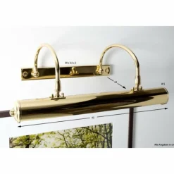 Lampes Dorées-Herbert Schmidt Lampe d'éclairage de tableau Or, Laiton, 2 lumières