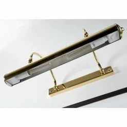 Lampes Dorées-Herbert Schmidt Lampe d'éclairage de tableau Or, Laiton, 2 lumières